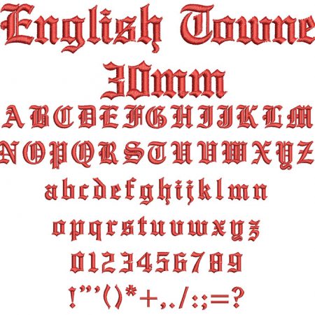 English Towne 30mm Font