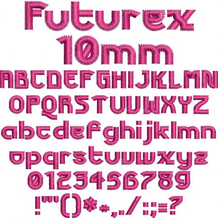 Futurex 10mm Font
