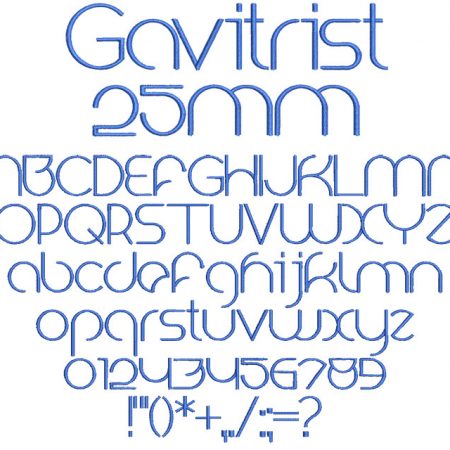 Gavistrist 25mm Font