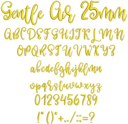 Gentle Air 25mm Font