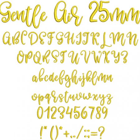 Gentle Air 25mm Font