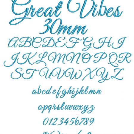 Great Vibes 30mm Font