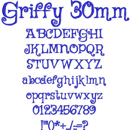 Griffy 30mm Font