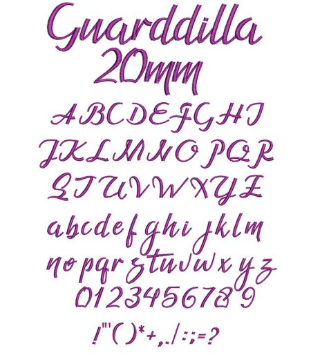 Guarddilla 20mm Font