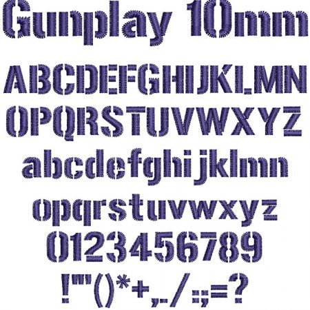 Gunplay 10mm Font