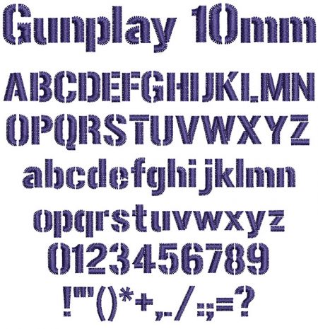 Gunplay 10mm Font