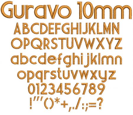 Guravo 10mm Font