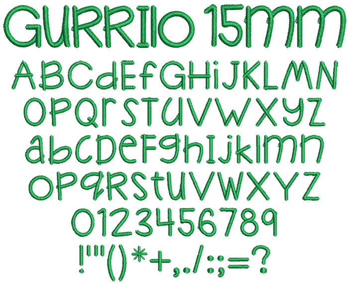 Gurrilo 15mm Font