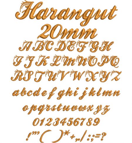 Harangut 20mm Font