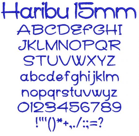 Haribu 15mm Font