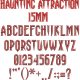Haunting Attraction 15mm Font