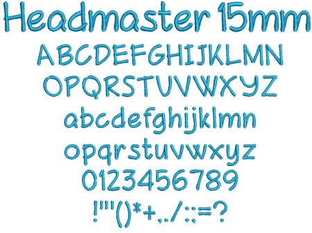 Headmaster 15mm Font