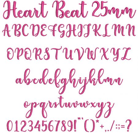 Heart Beat 25mm Font