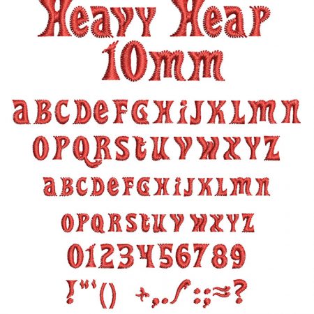Heavy Heap 10mm Font