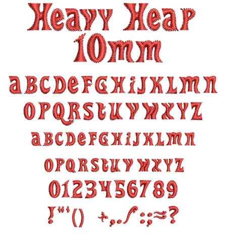 Heavy Heap 10mm Font
