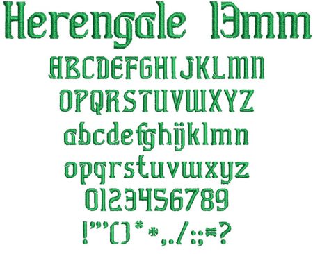 Herengale 13mm Font