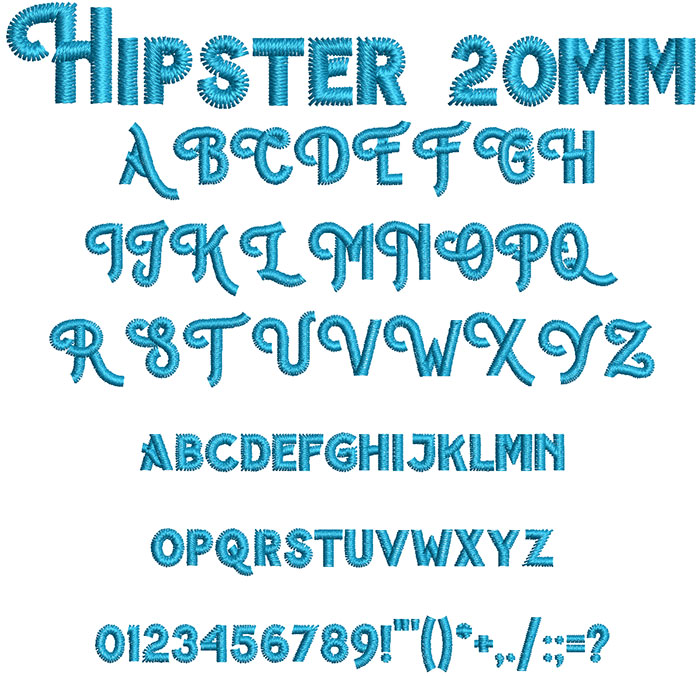 Hipster 20mm Font