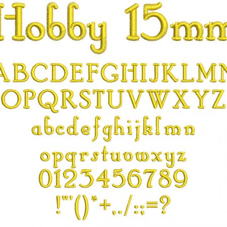 Hobby 15mm Font