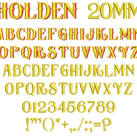 Holden 20mm 2 Color Font