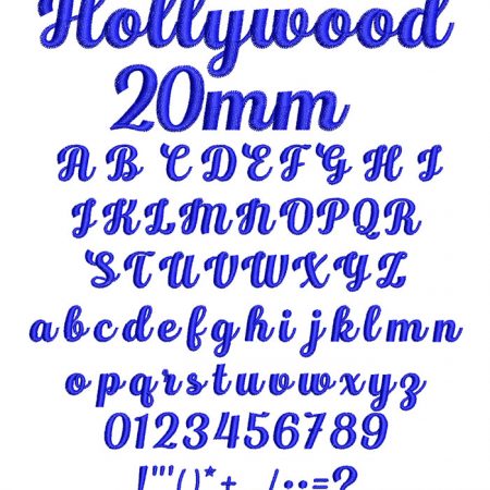 Hollywood 20mm Font
