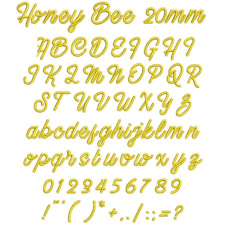 Honey Bee 20mm Font