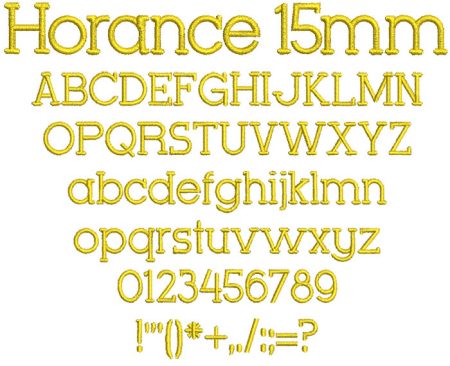 Horance 15mm Font