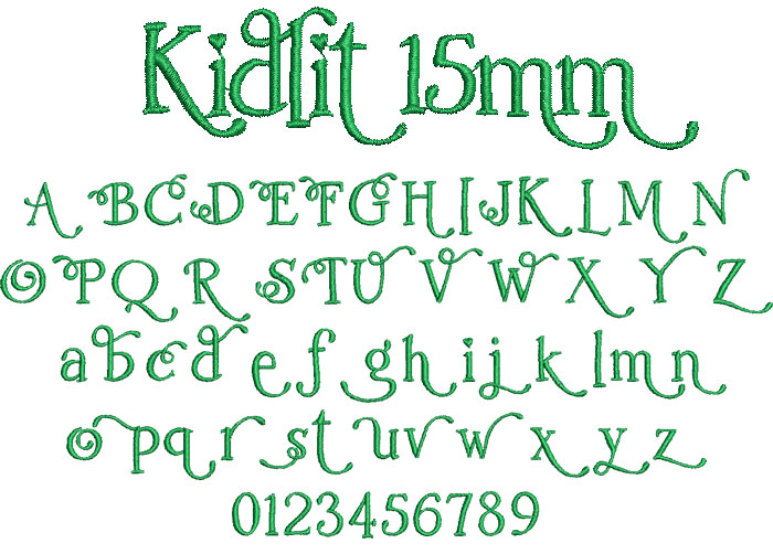 Kidlit 15mm Font