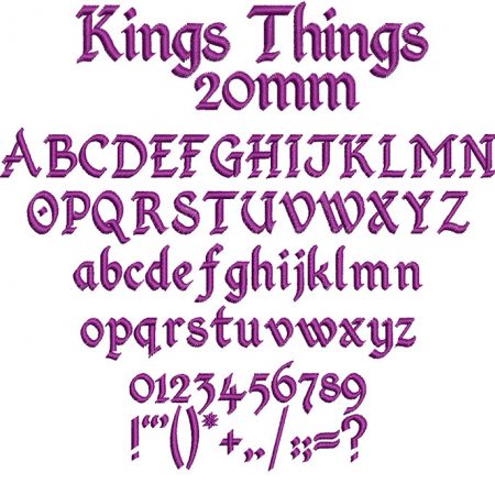 King Things 20mm Font