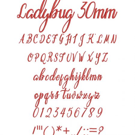 Ladybug 30mm Font