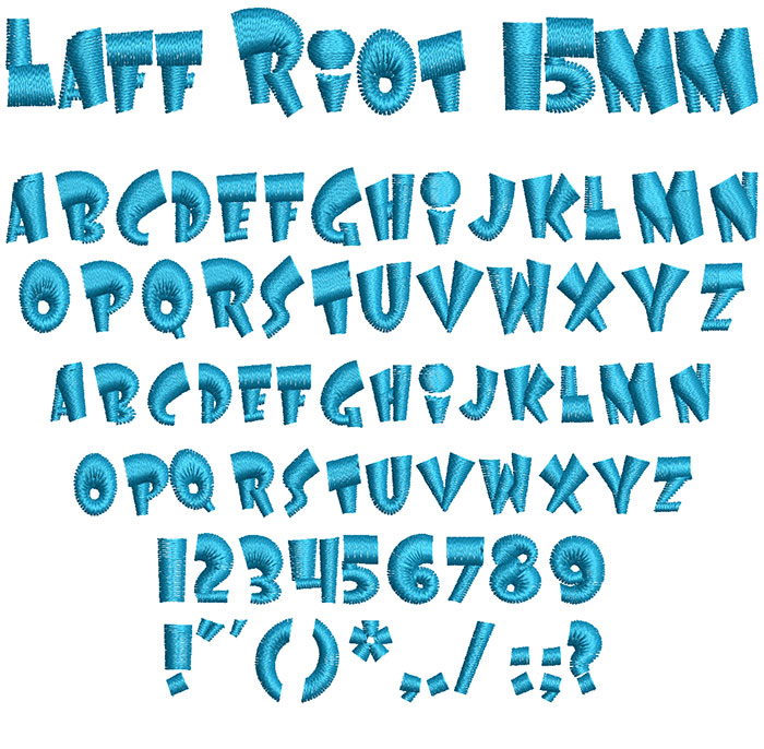 Laff Riot 15mm Font
