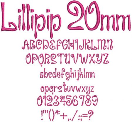 Lillipip 20mm Font