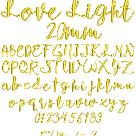 Love Light 20mm Font