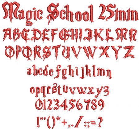 Magic School 25mm Font