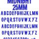 Midnight 25mm Font