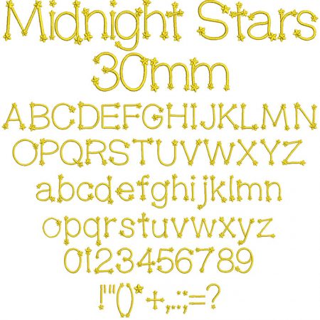 Midnight Stars 30mm Font