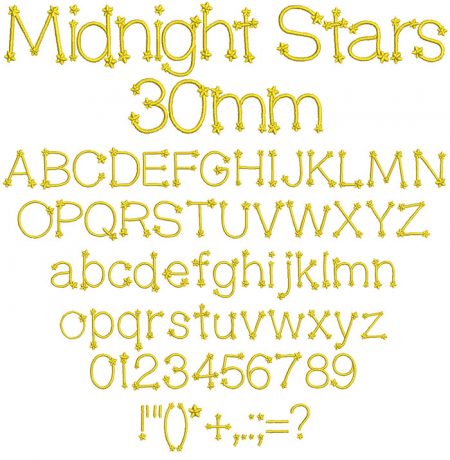 Midnight Stars 30mm Font