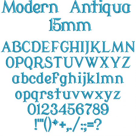 Modern Antiqua 15mm Font