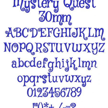 Mystery Quest 30mm Font