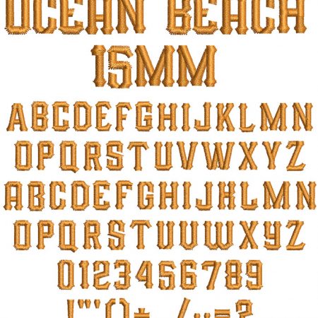 Ocean Beach 15mm Font