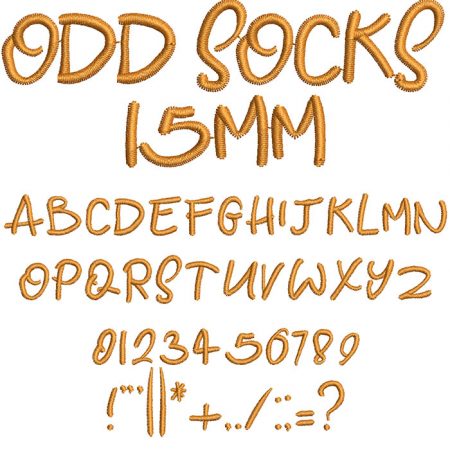 Odd Socks 15mm Font