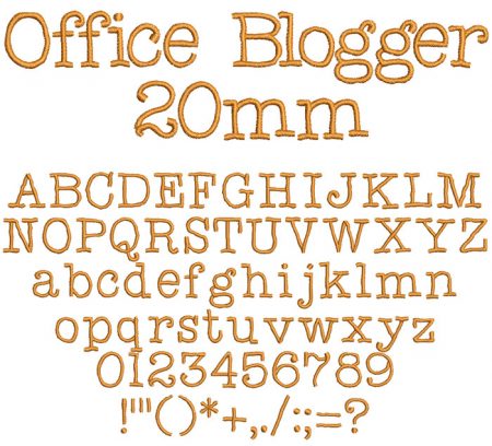 Office Blogger 20mm Font