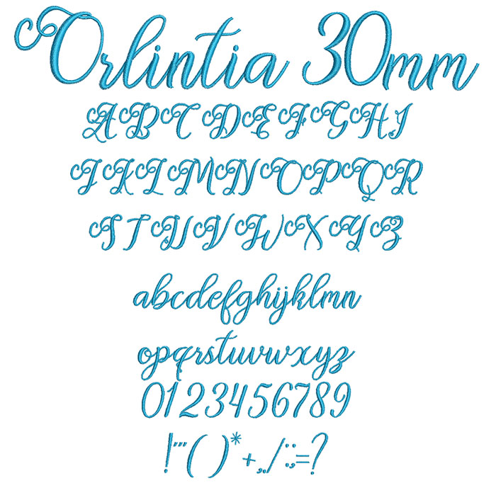 Orlintia 30mm Font