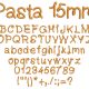 Pasta 15mm Font
