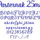 Pasternak 25mm Font