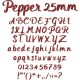 Pepper 25mm Font