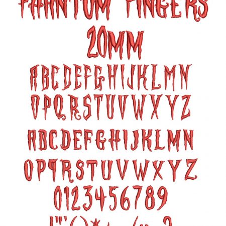 Phantom Fingers 20mm Font