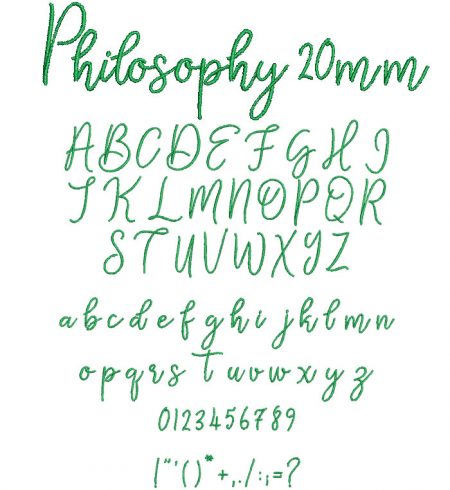 Philosophy 20mm Font