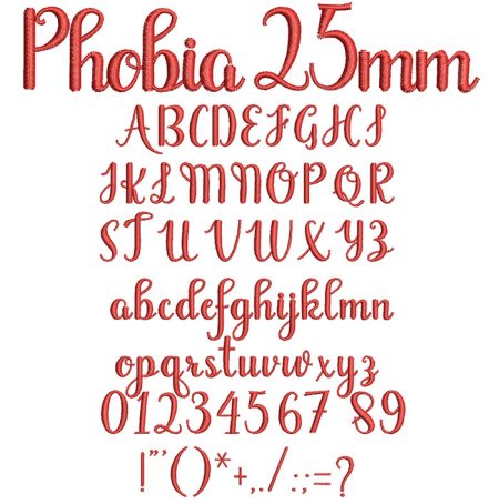 Phobia 25mm Font