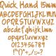 Quick Hand 15mm Font