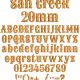 San Creek 20mm Font